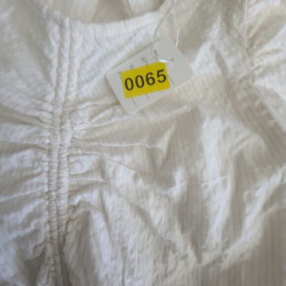 Free People Women's long sleeve crop top cinch front Ivory Size XS Boho Chic - Picture 12 of 12